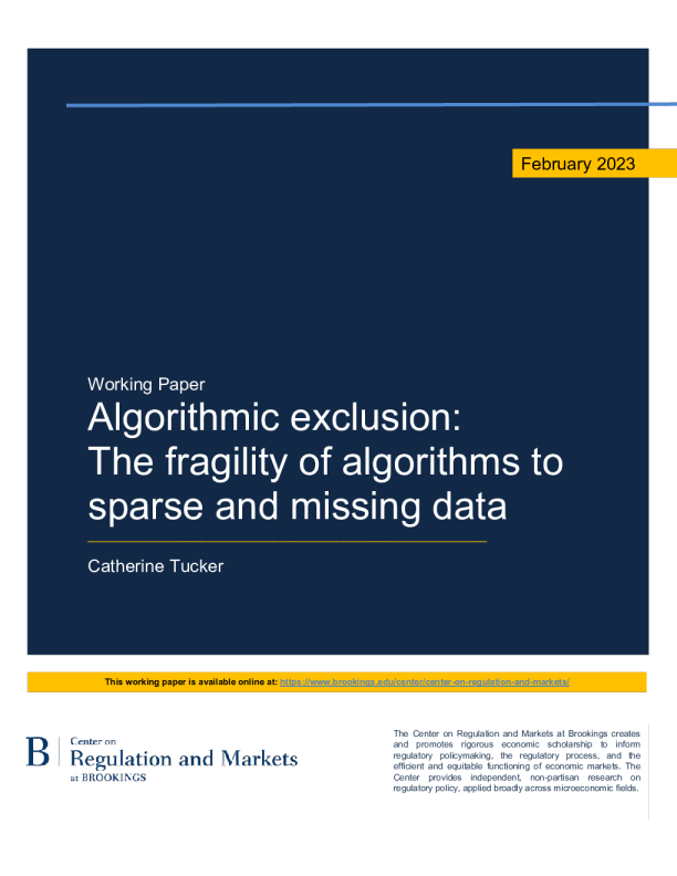 算法排除：算法对稀疏和缺失数据的脆弱性