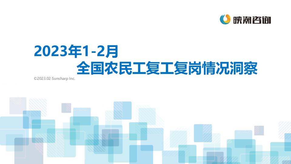 2023年农民工复工复岗情况洞察