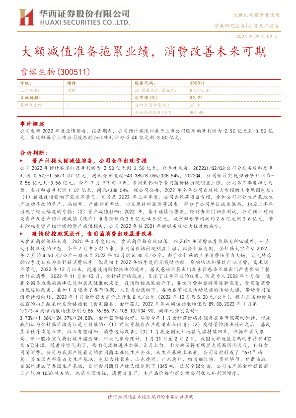 大额减值准备拖累业绩，消费改善未来可期