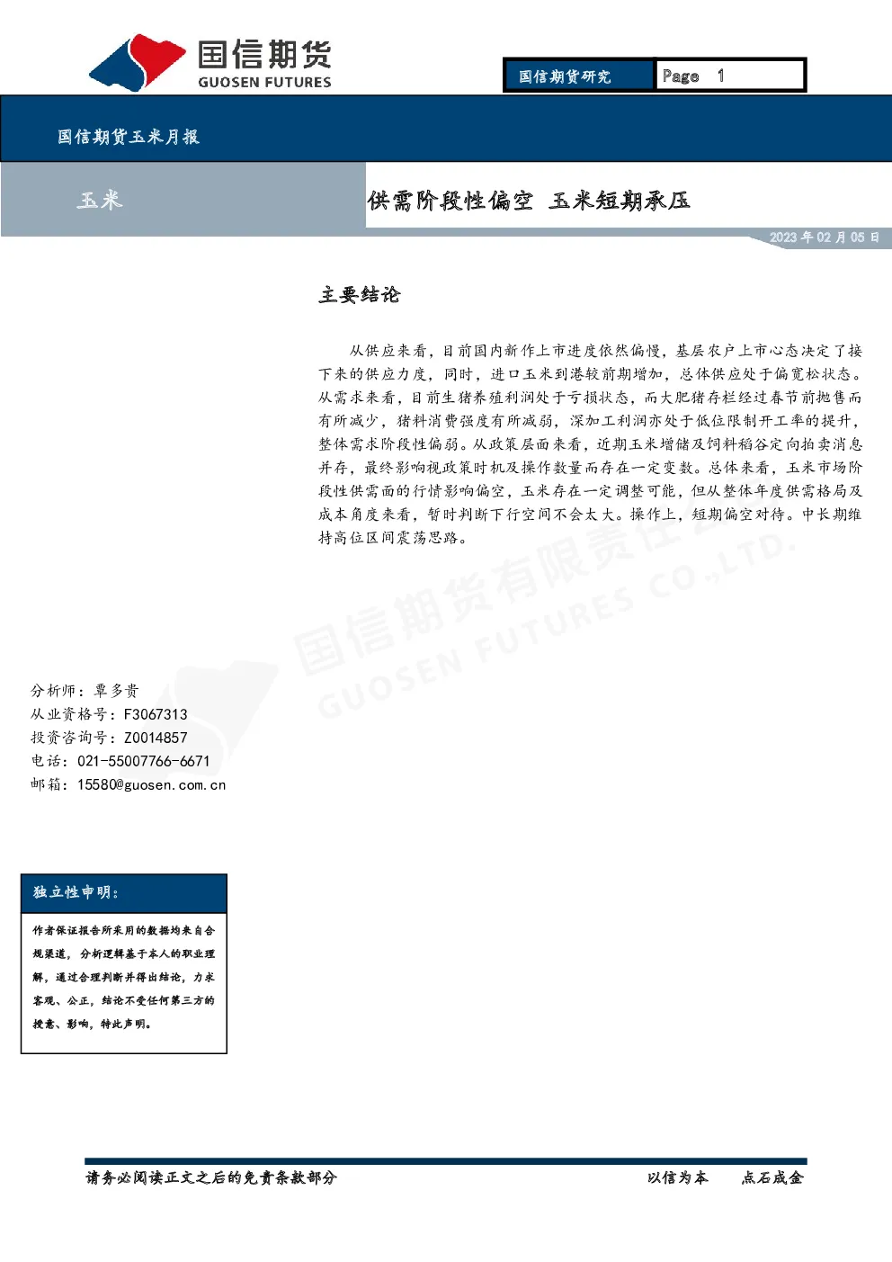 报告封面