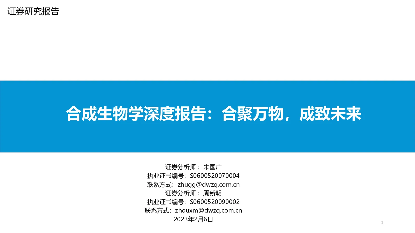 报告封面
