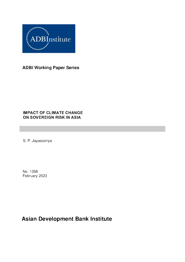 气候变化对亚洲主权风险的影响