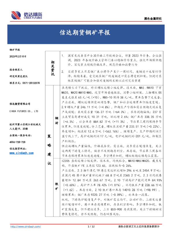 钢矿早报