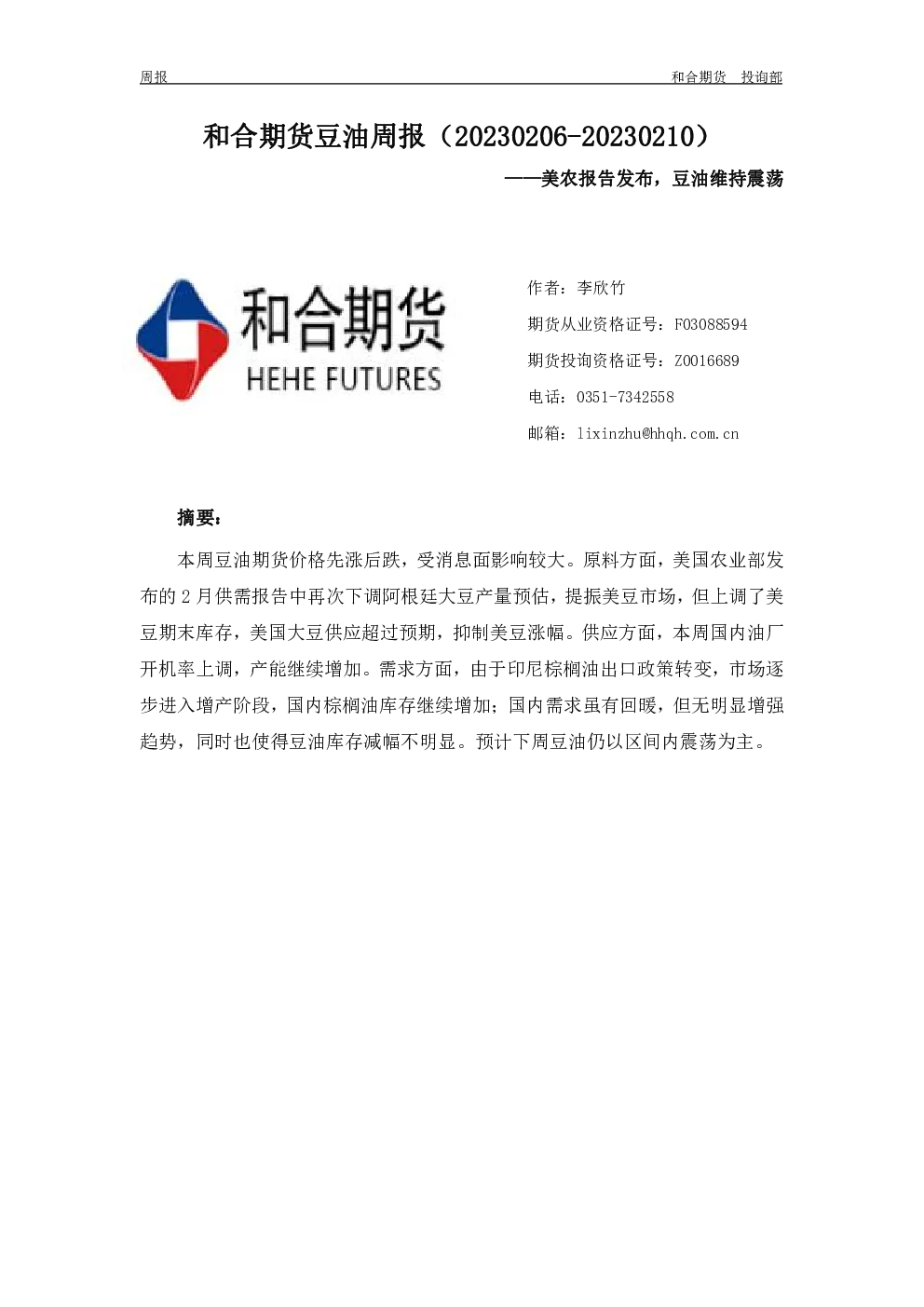 报告封面