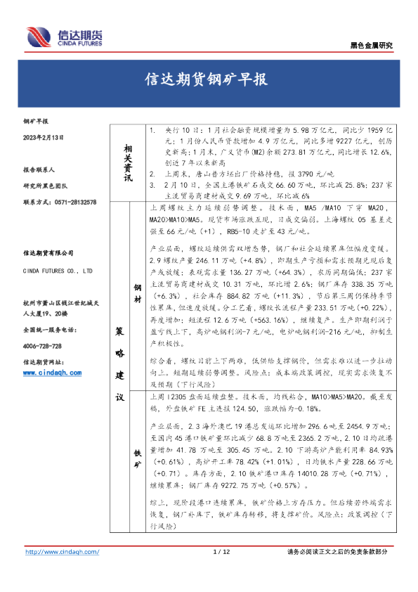钢矿早报