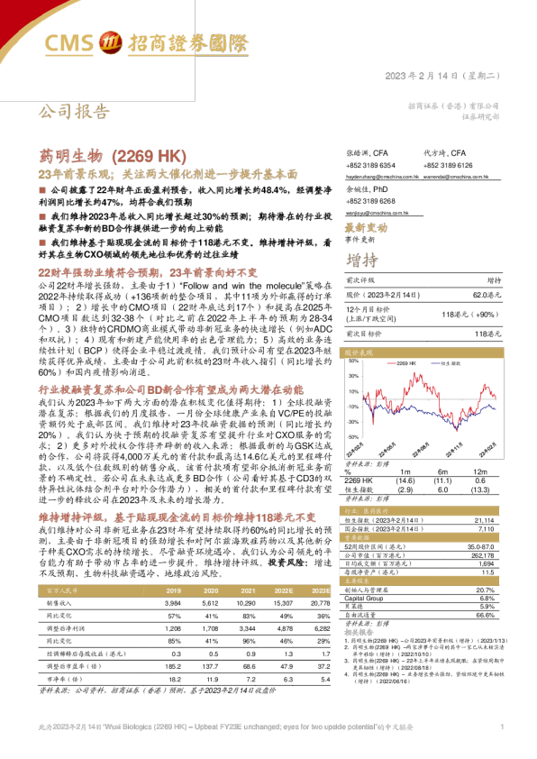 23年前景乐观；关注两大催化剂进一步提升基本面