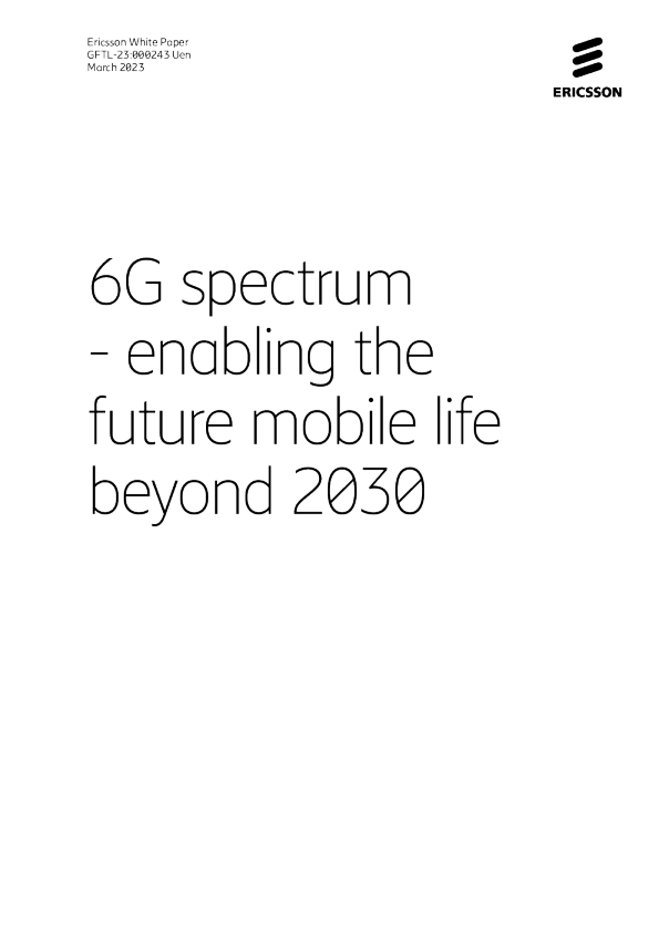 6G频谱——实现2030年以后的未来移动生活