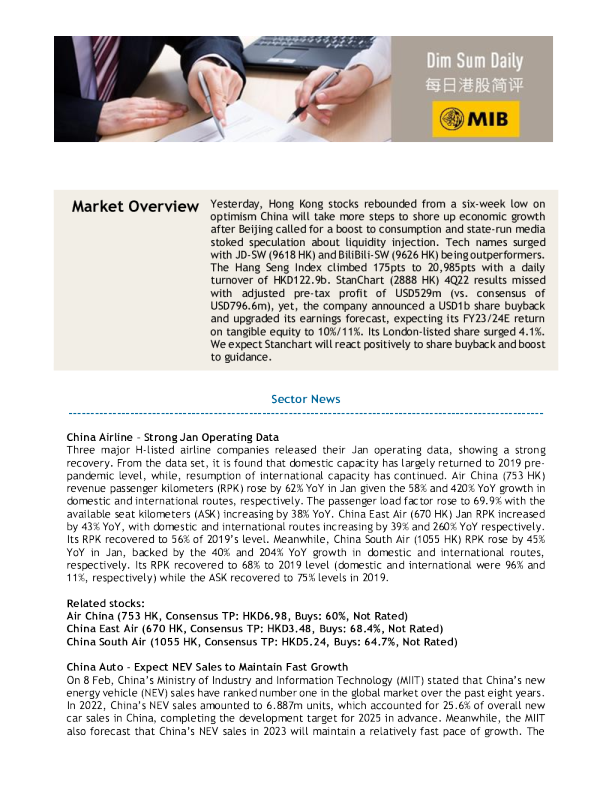 每日港股简评
