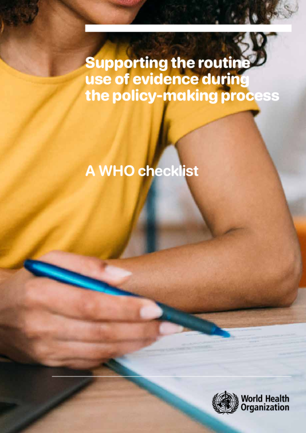 支持在决策过程中常规使用证据：世卫组织核对表