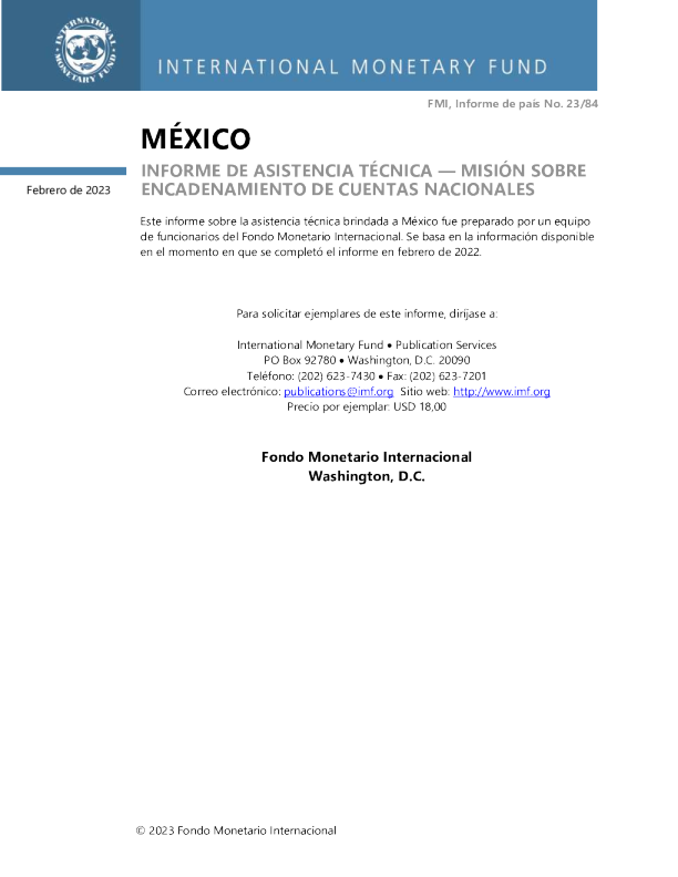 墨西哥：技术援助报告-国民账户特派团