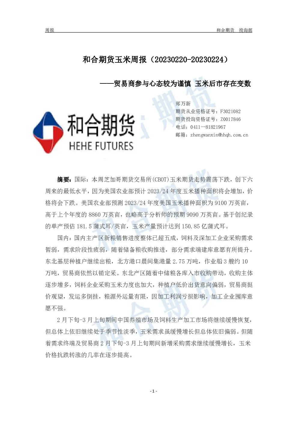 报告封面