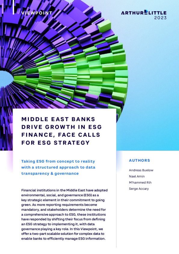 中东银行推动 ESG 金融增长 ， 面临 ESG 战略呼吁