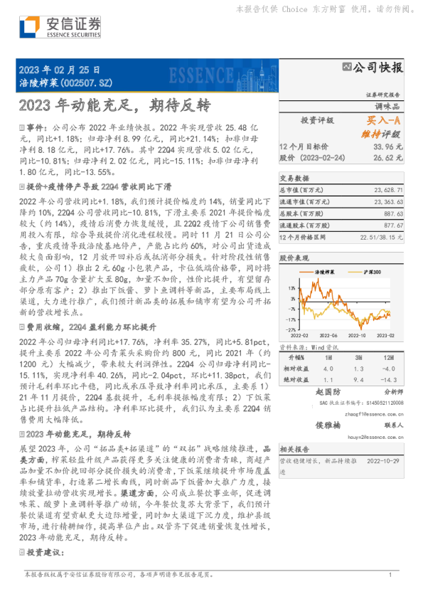 2023年动能充足，期待反转