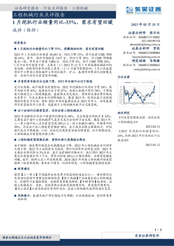 33%，需求有望回暖