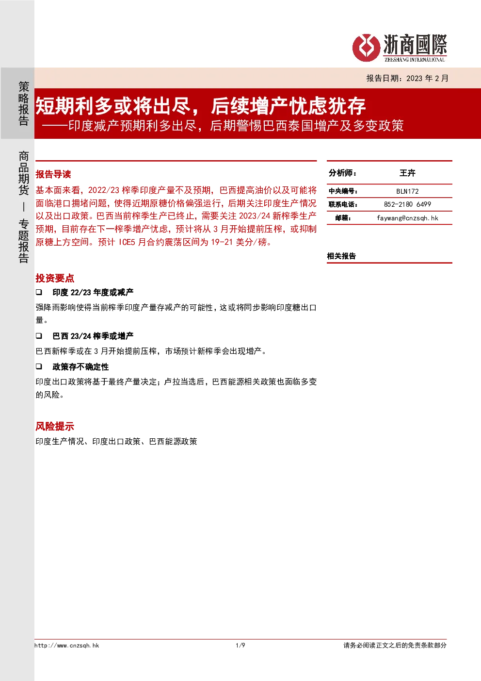 报告封面