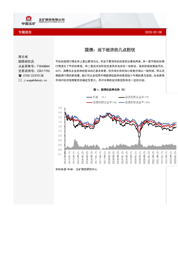 国债：当下经济的几点担忧