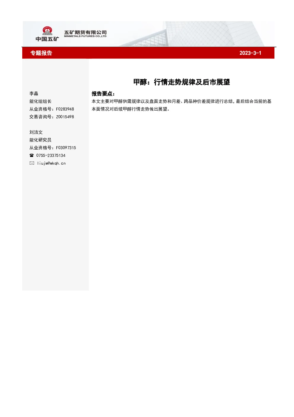 报告封面