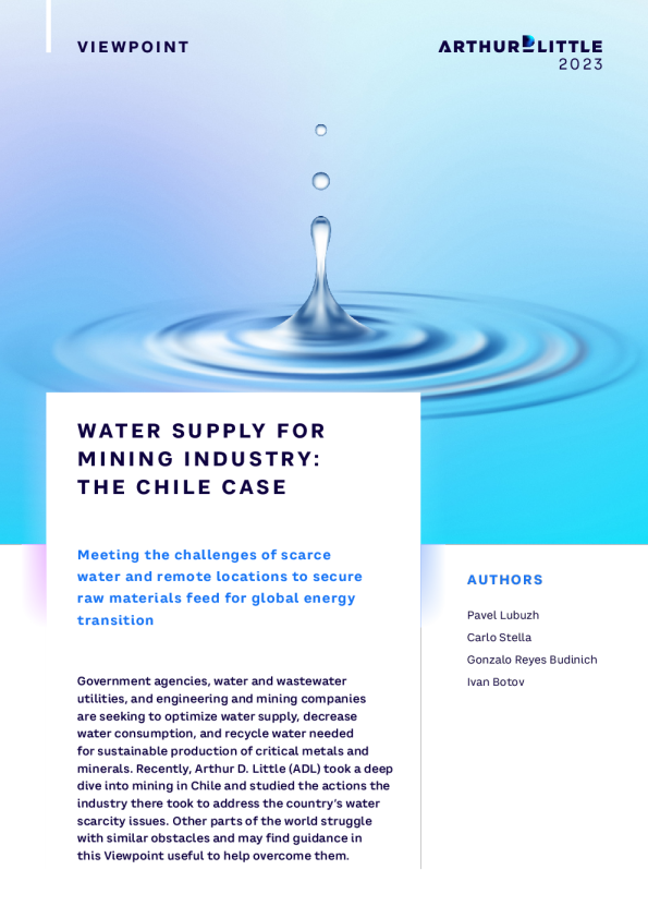 采矿业的供水 ： 智利案例