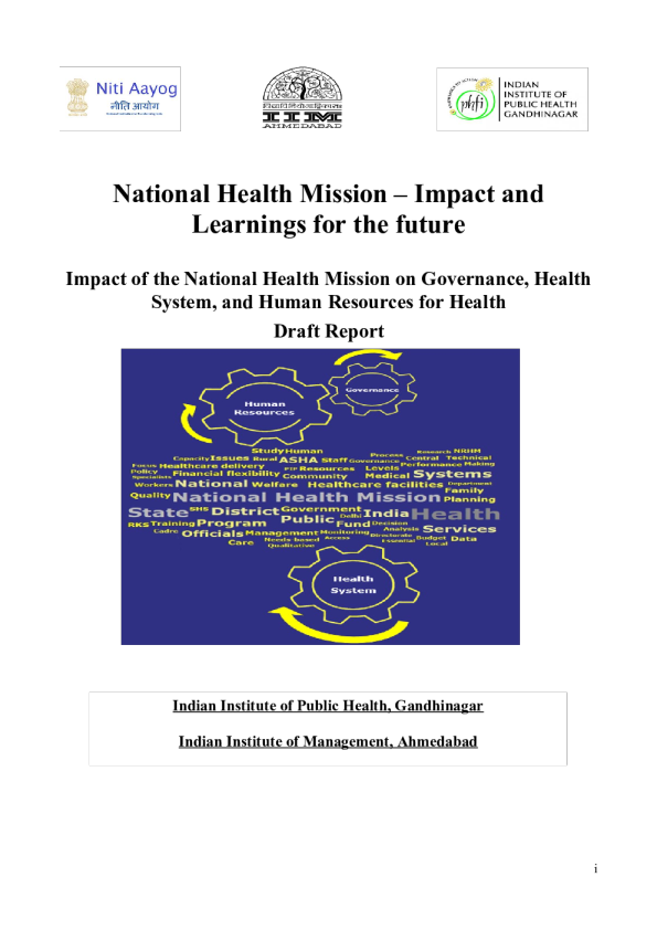 NHM对卫生系统治理和人力资源的影响