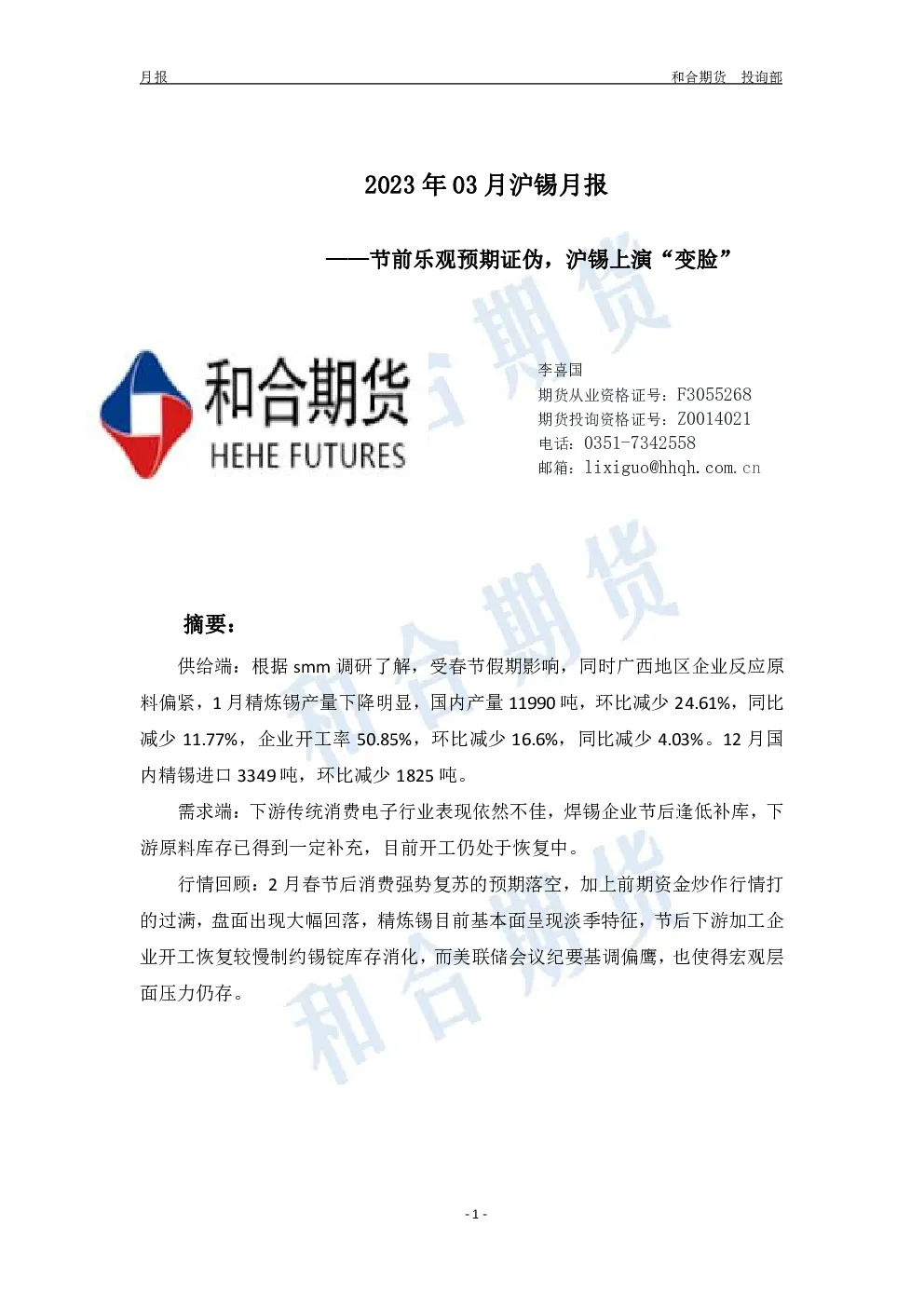 报告封面