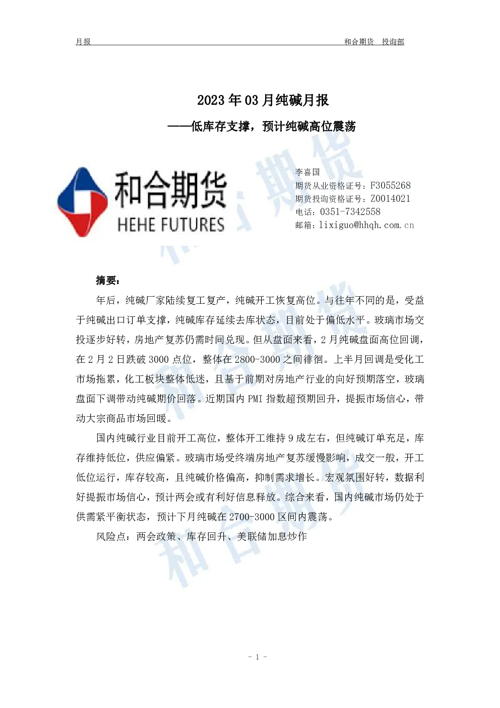 报告封面