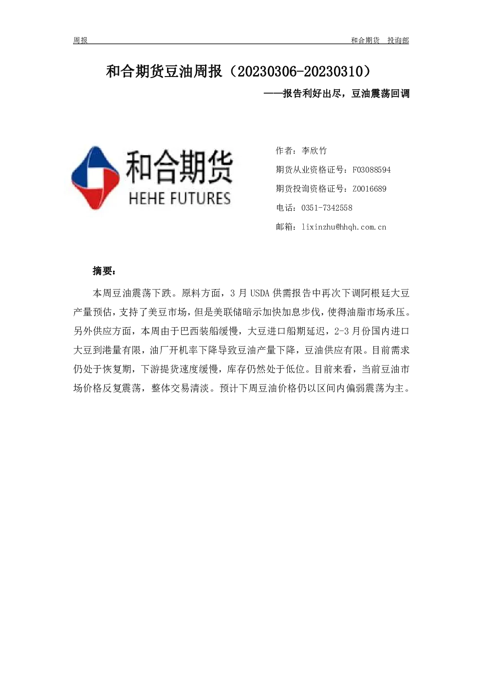 报告封面