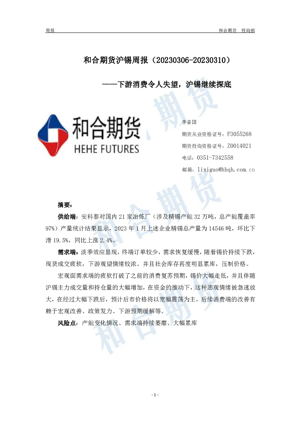 报告封面