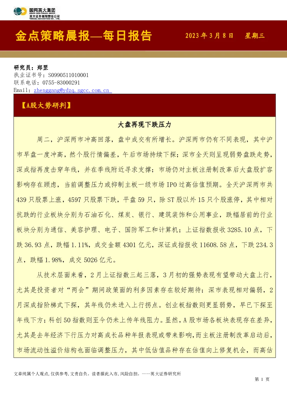 报告封面