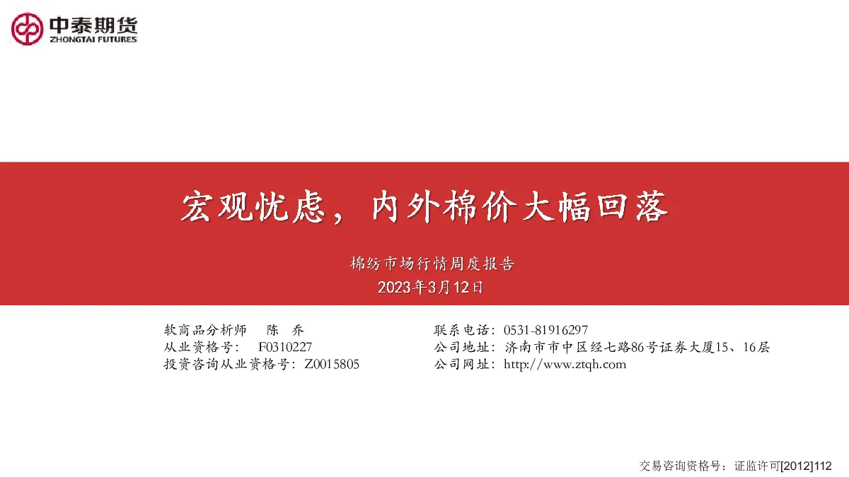 报告封面