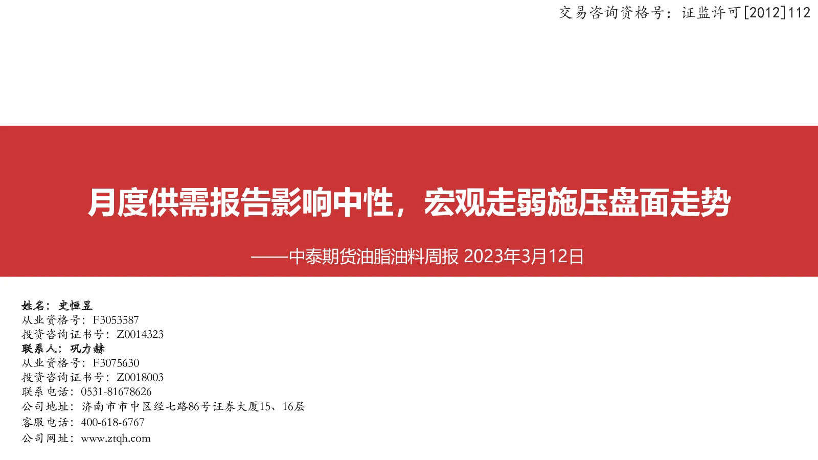 报告封面