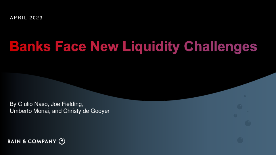 银行面临新的流动性挑战