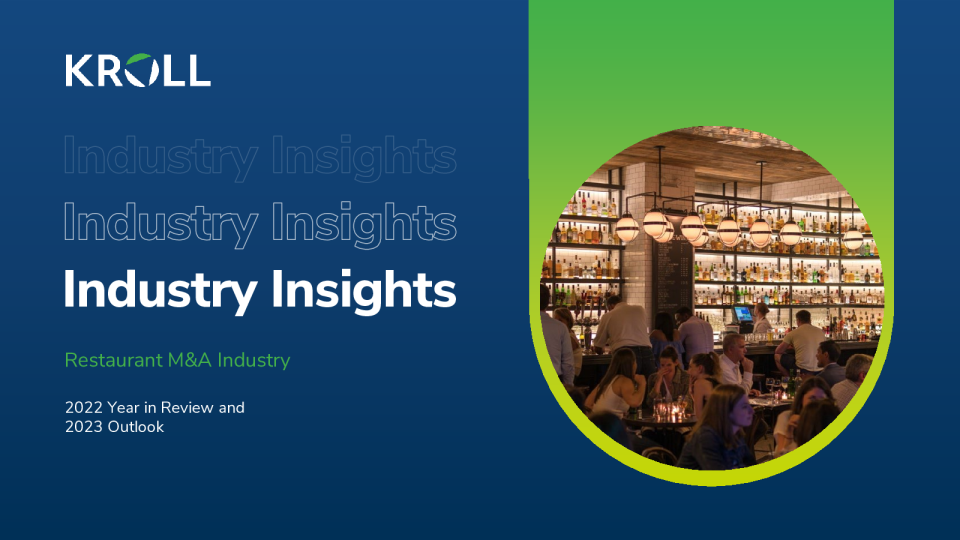 餐厅并购行业洞察 - 2023 年冬季