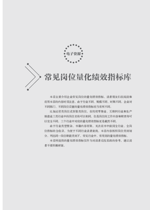 常见岗位量化绩效指标库