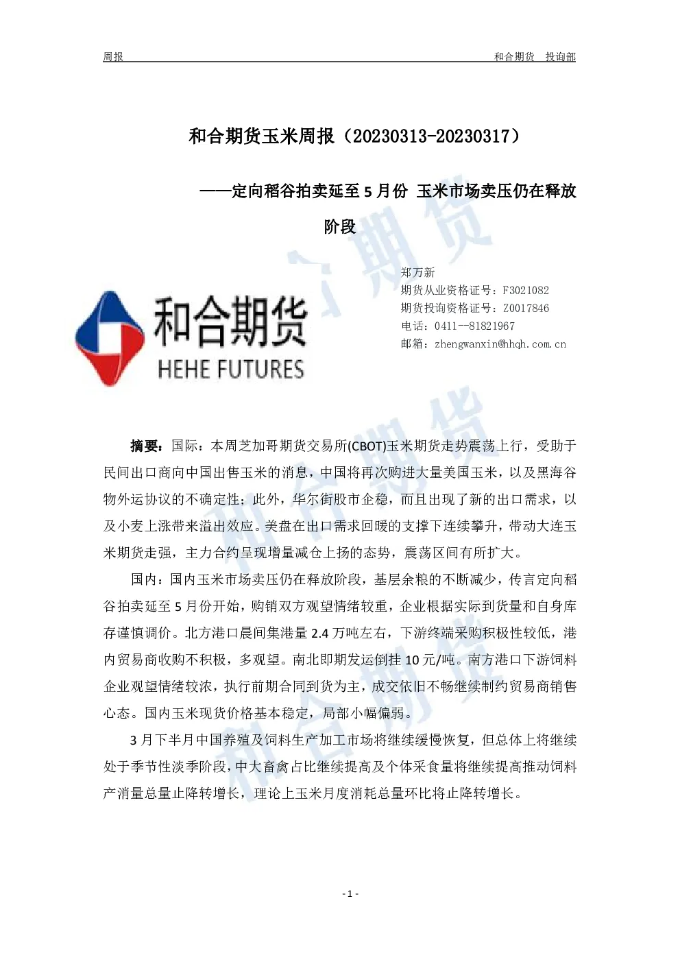 报告封面