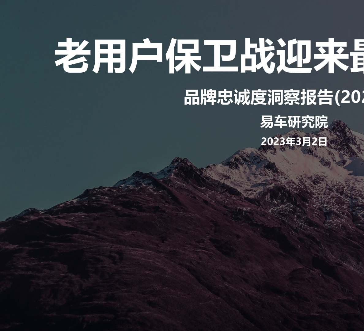 老用户保卫战迎来最后大决战-汽车行业品牌忠诚度洞