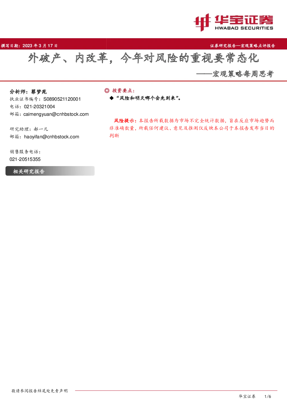 报告封面