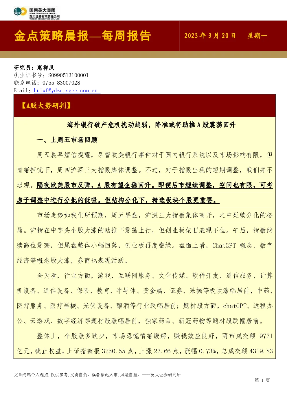 报告封面