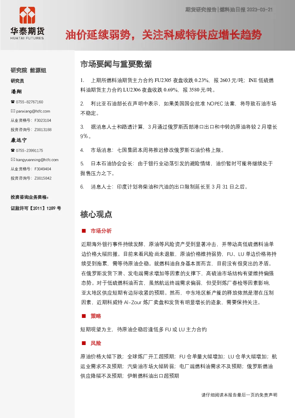 报告封面