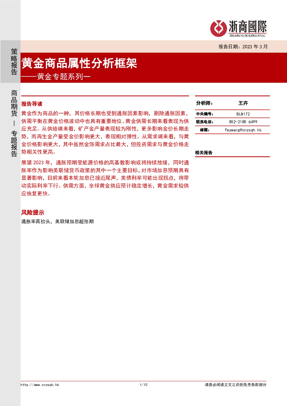 报告封面