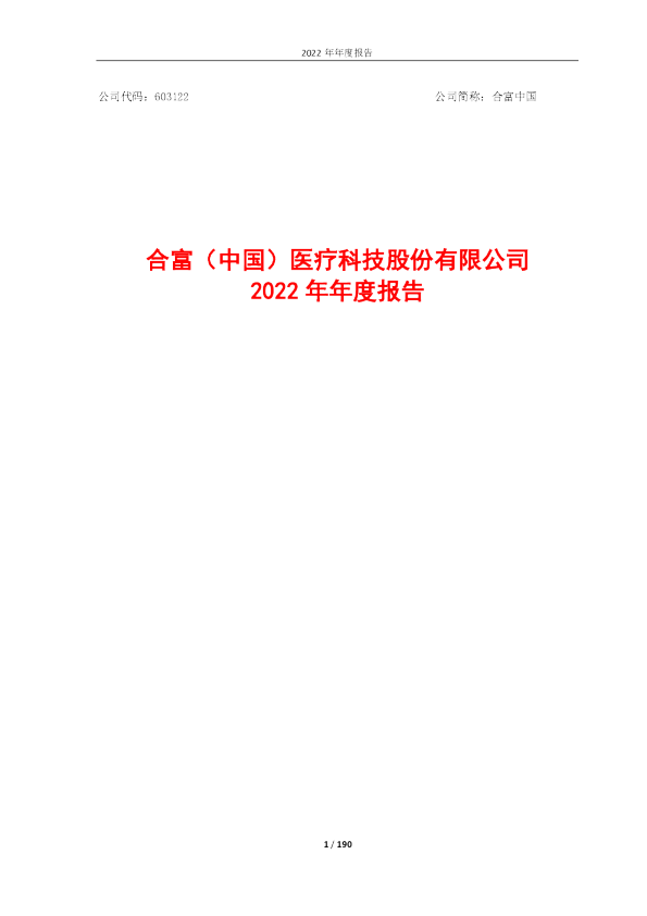 合富中国：合富中国2022年年度报告