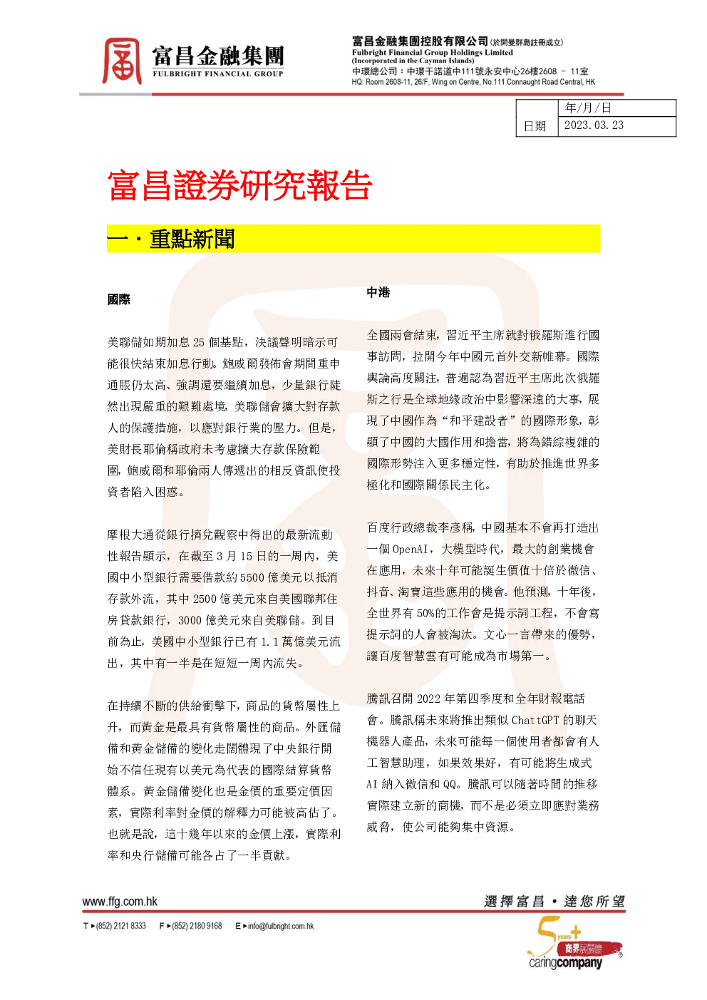 报告封面