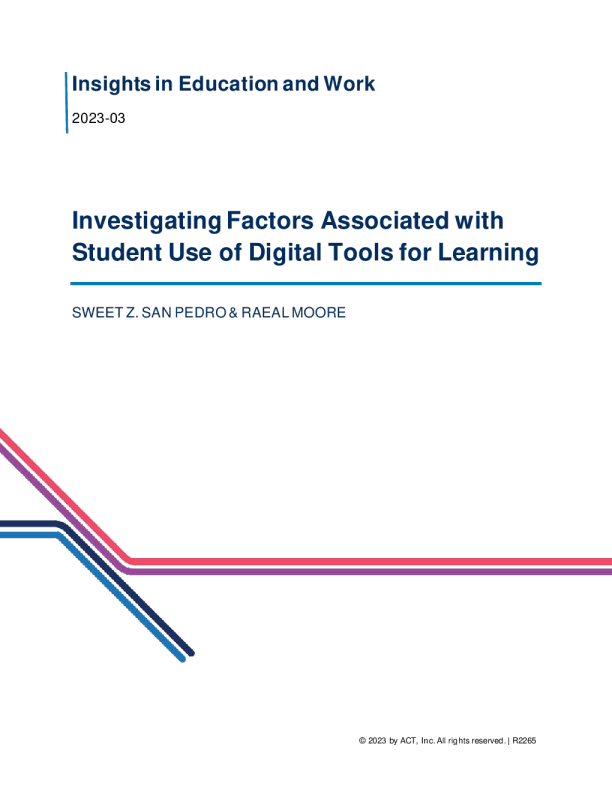 调查与学生使用数字学习工具相关的因素