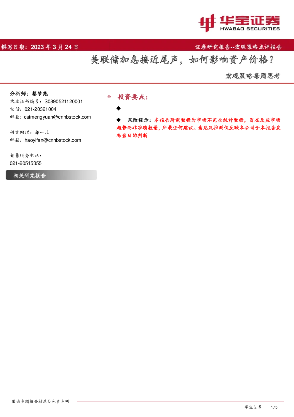 报告封面