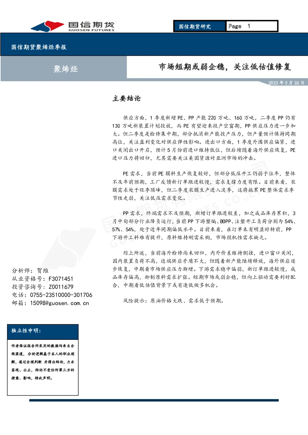 报告封面