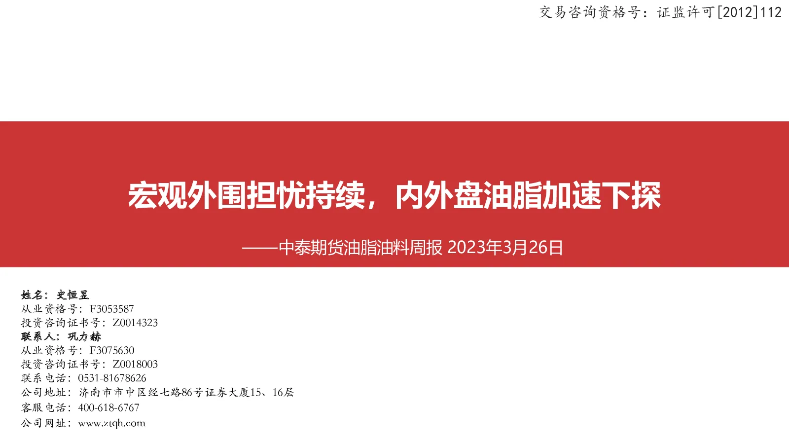 报告封面