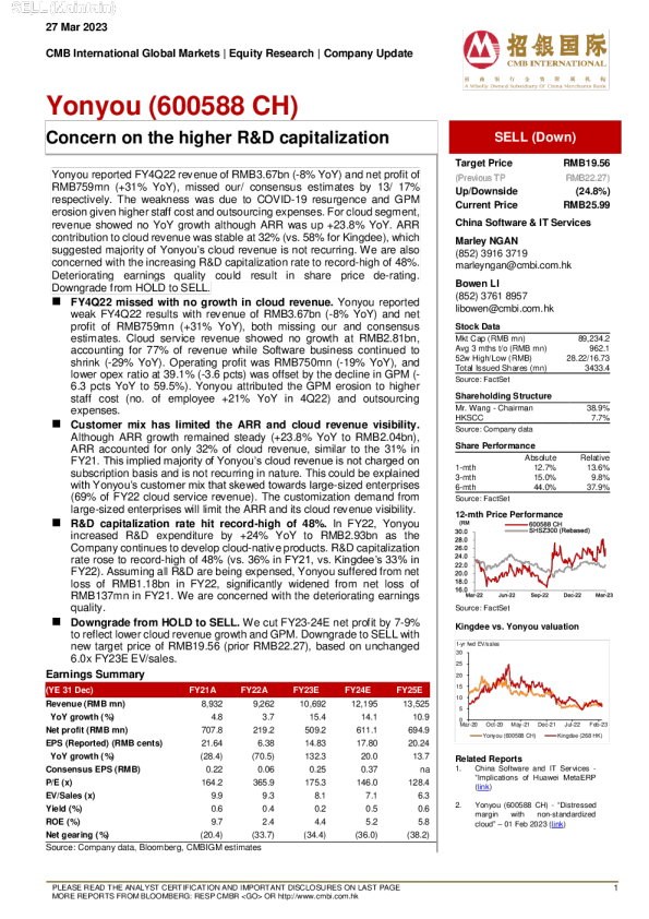 对更高研发资本化的担忧