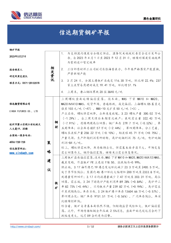 钢矿早报