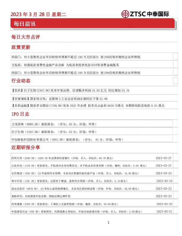 每日晨讯