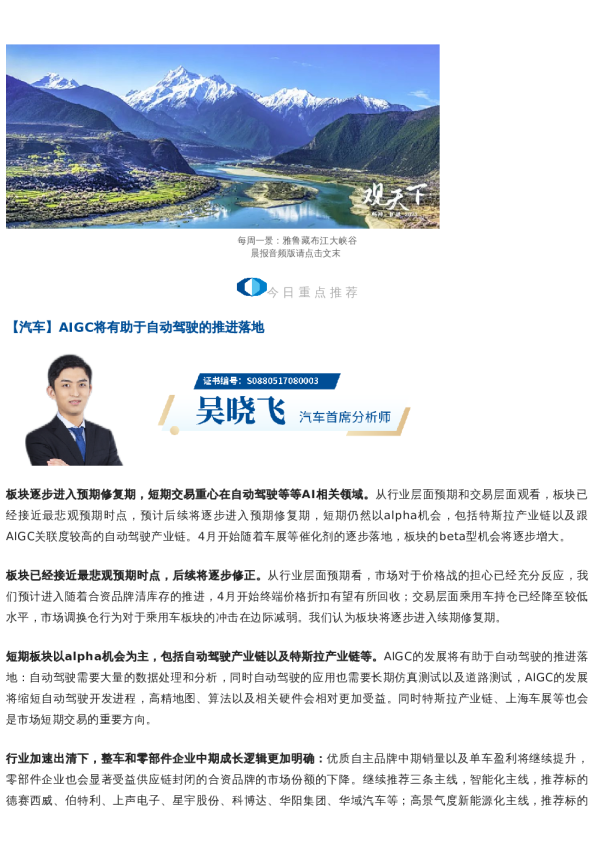 晨报0329 | 汽车、批发零售、巨子生物、金融工程