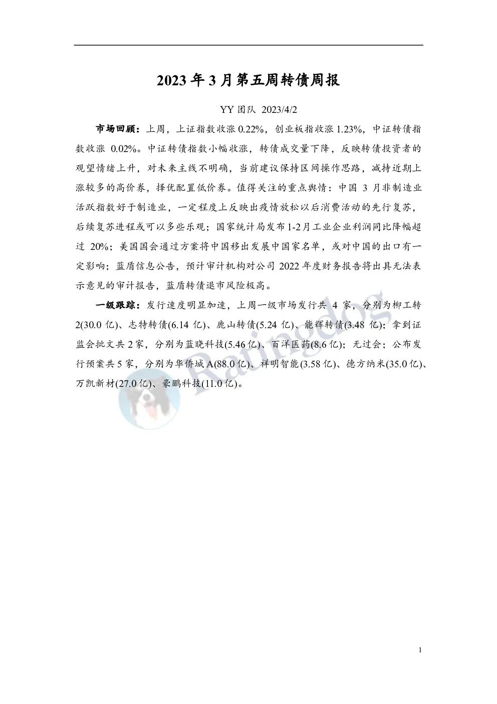 报告封面